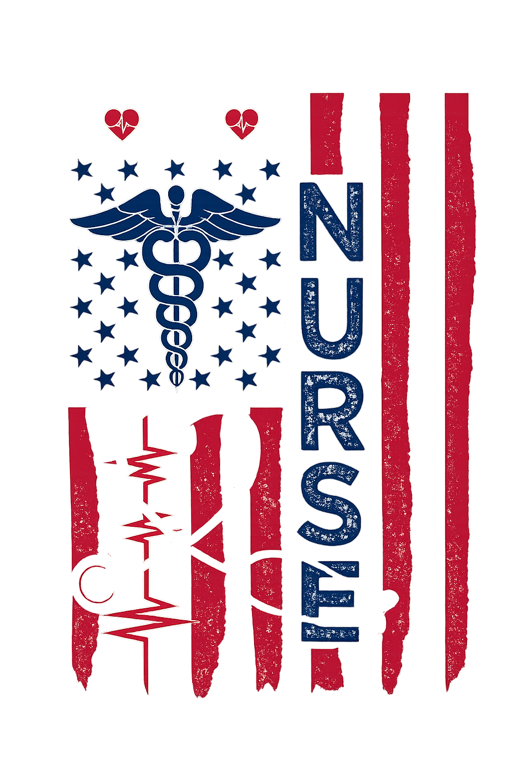 Nurse American Flag Ax T-shirt