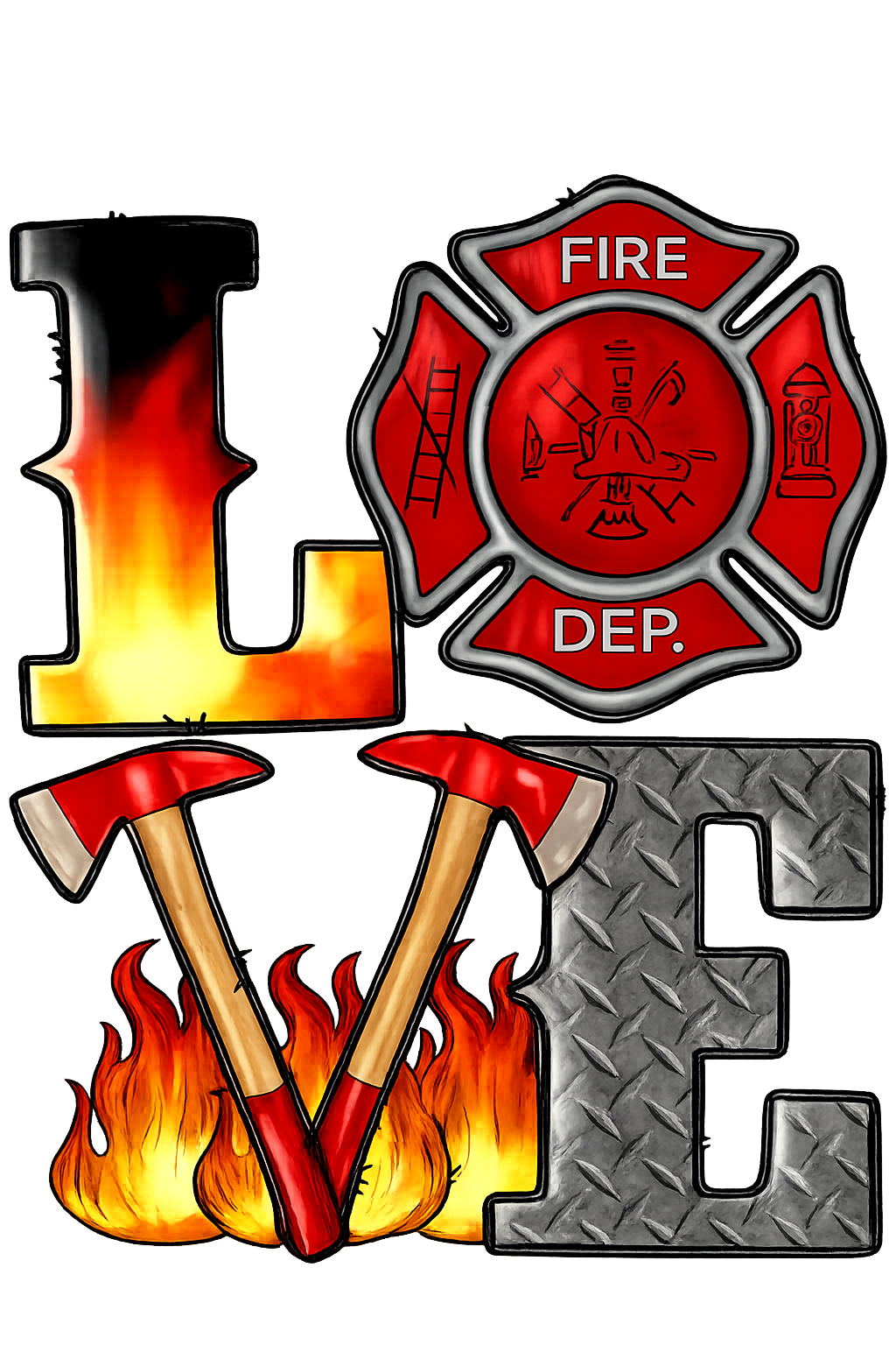 LOVE Fire Dep T-shirt