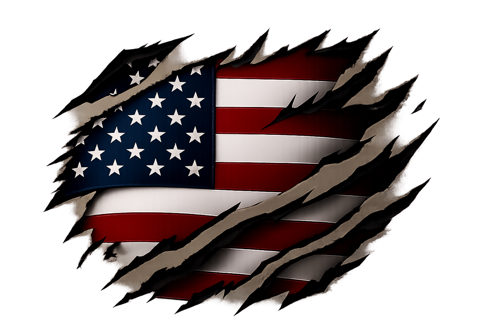 Torn American Flag T-shirt