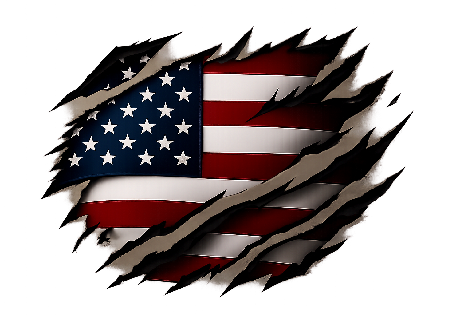 Torn American Flag T-shirt