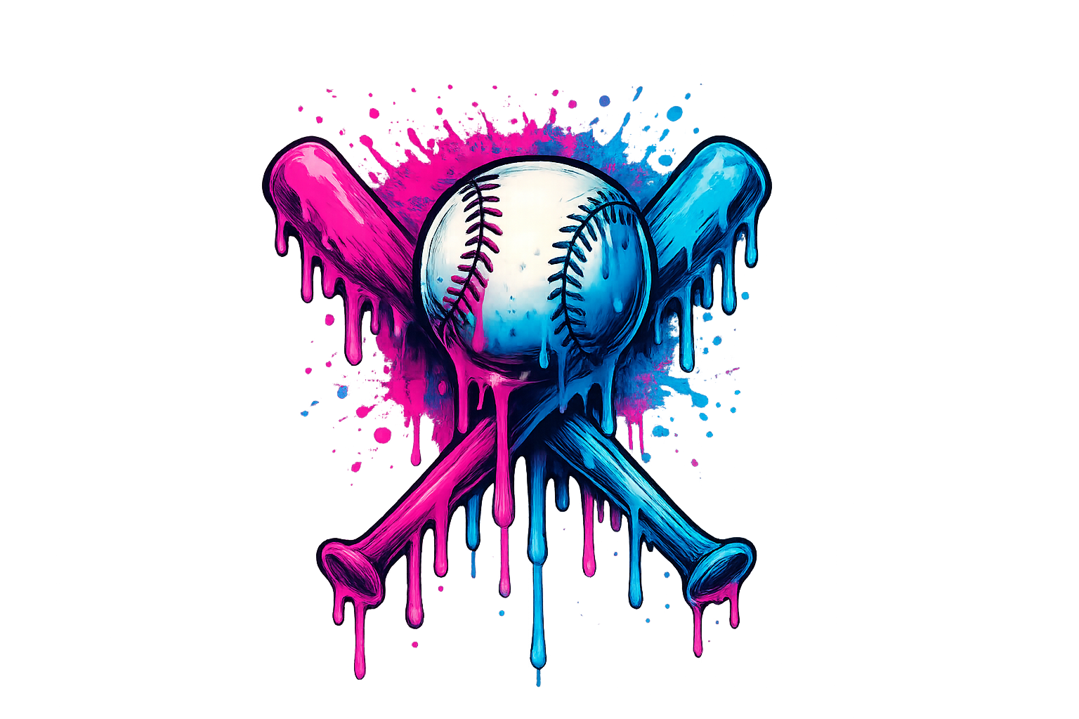 Baseball Bats Drip Tshirt
