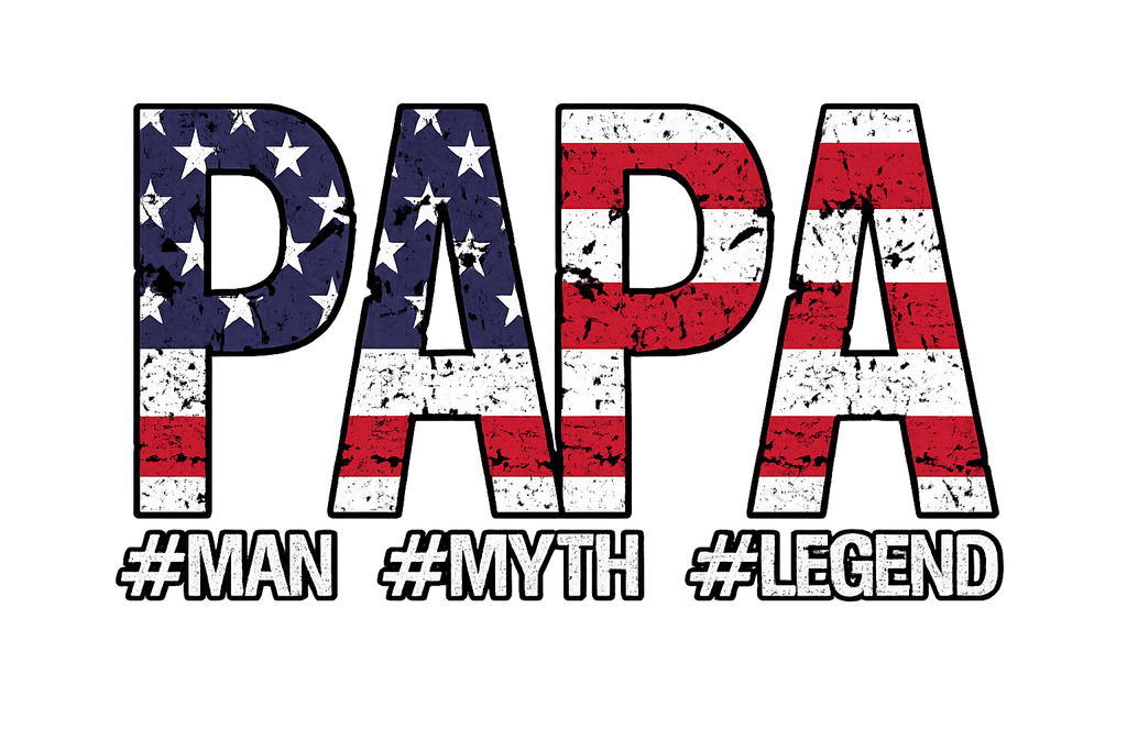PAPA American flagT-shirt