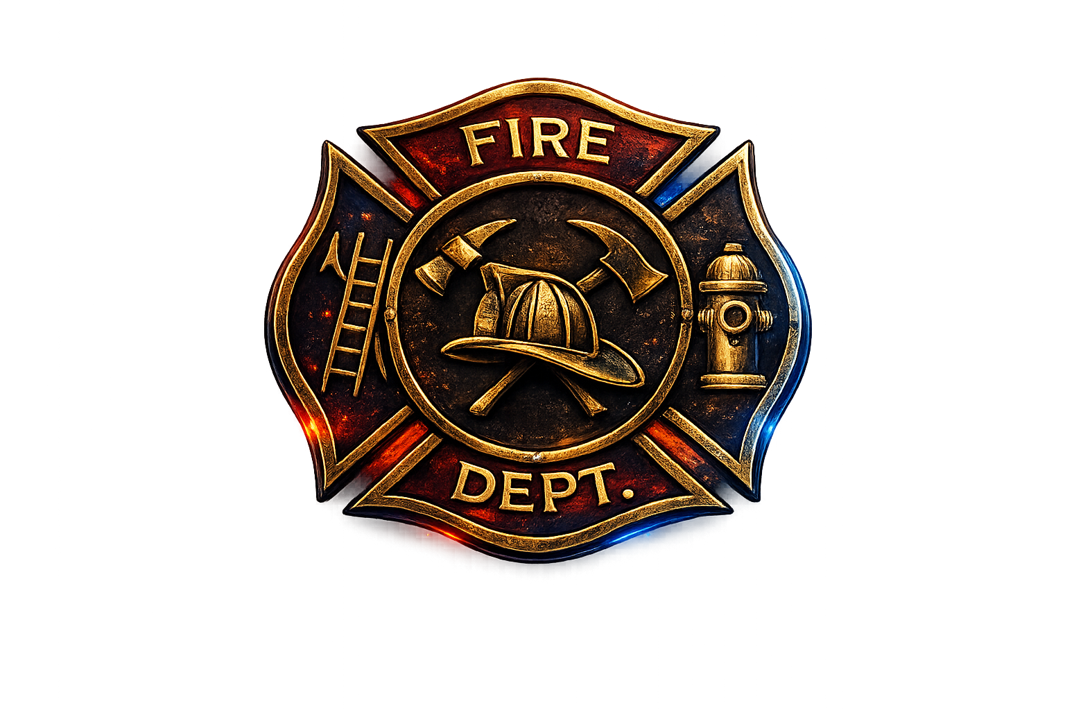 Fire Fighter Badge Tshirt