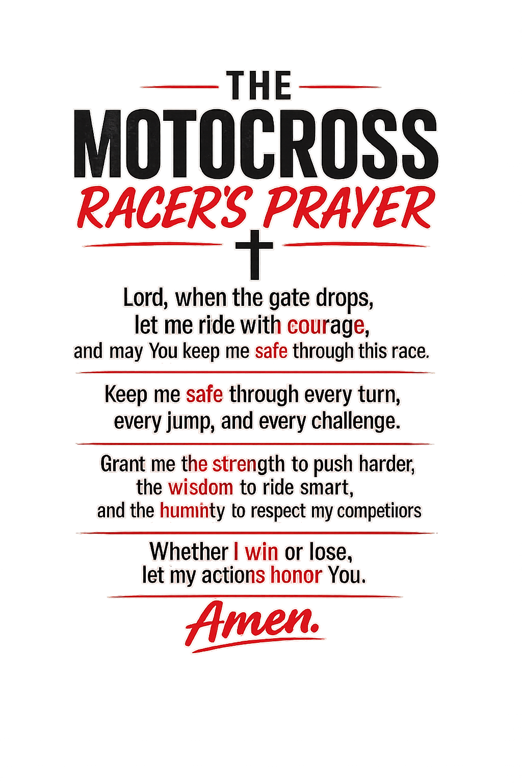 Motocross Prayer Tshirt